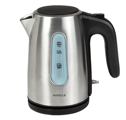 havells aquis ii 1-litre 1100-watt kettle (silver)