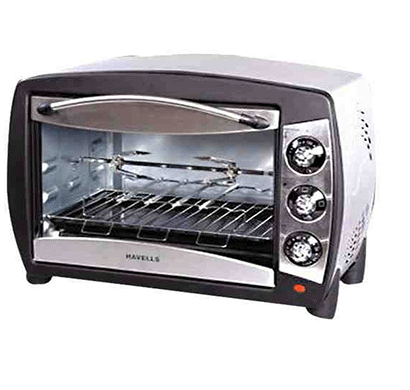 havells 24 ltr 24 rss otg 1500 watt stainless steel oven (silver)