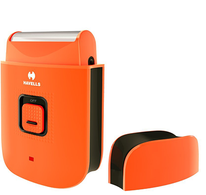 havells - ps7001 rechargeable pocket shaver for men, orange, 1 year warranty