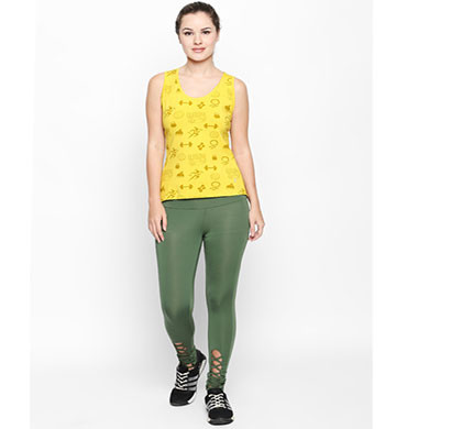 hemera yellow knot back tank
