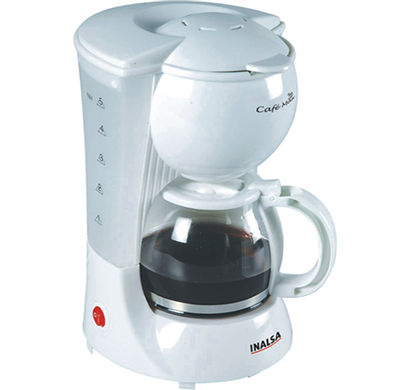 inalsa - cafemax, 600-watt coffee maker, white, 1 year warranty