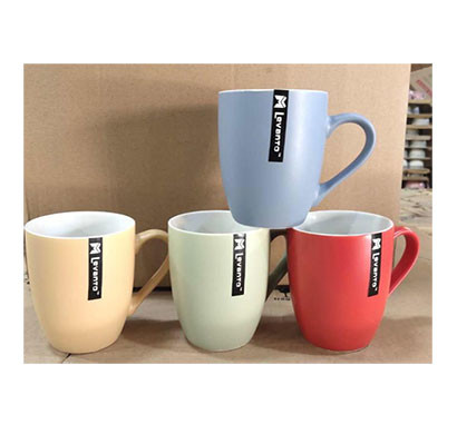 levanto mug/ multi colour/ multi design/ material ceramic ( set of 4)