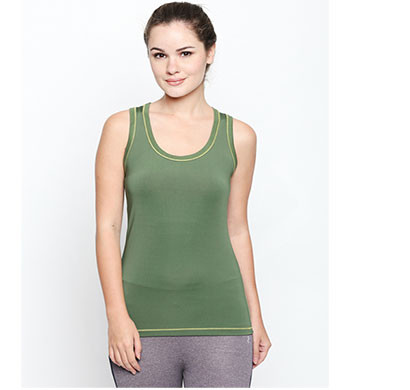 phoebe khaki contrast print tank