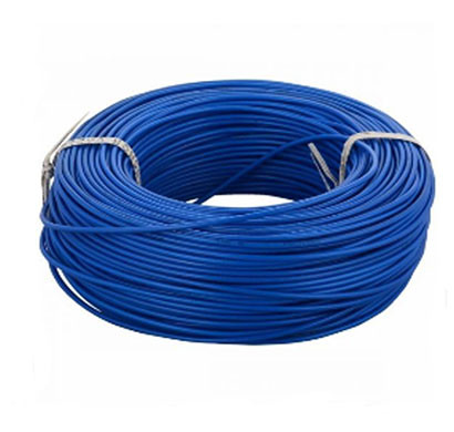 polycab (1sqmm) frlf pvc, 300 mtr, insulated single core unsheathed industrial cable 90mtr (blue)
