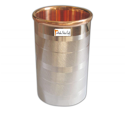 prisha india craft glass001-1 pure copper glass cup for water/ capacity 250 ml