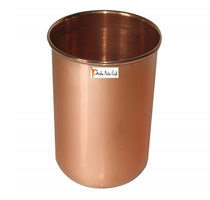 prisha india craft glass012-1 pure copper glass cup for water/ capacity 320 ml