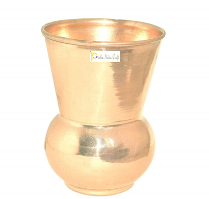 prisha india craft glass023-1 copper muglai matka glass drinkware tumbler/ capacity 350 ml