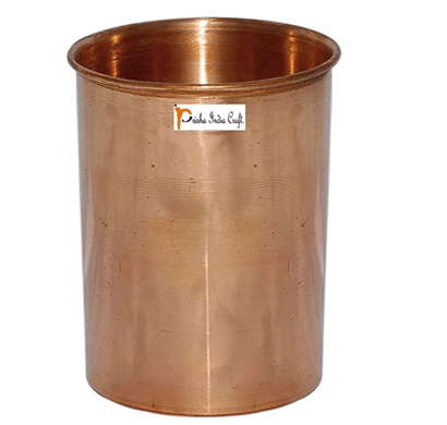 prisha india craft glass029-1 drinking copper glass tumbler handmade water glasses/ capacity 200 ml