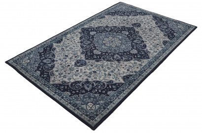 rugsmith (rs000177) blue multi color premium qualty classical pattern polyamide nylon modern persian rug area rug