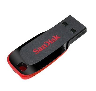 sandisk cruzer blade sdcz50-016g-135 16gb usb 2.0 pen drive red and black