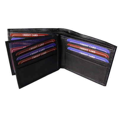 saw 1038 bi-fold leather wallet black