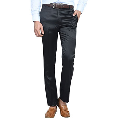 shaurya-f tr-30 regular fit men's black trousers