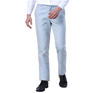 shaurya-f tr-253 slim fit men linen light blue trousers