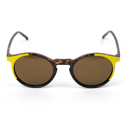 siete 400 uv protected sunglasses, spain, unisex, oval, medium size tortoise yellow