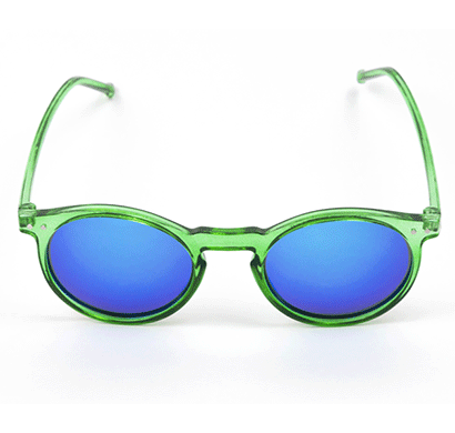 siete 400 uv protected sunglasses, spain, unisex, oval, medium size green