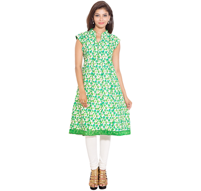 sml originals- sml_698, beautiful stylish 100% cotton kurti, m size, green