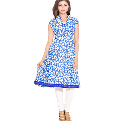 sml originals- sml_698, beautiful stylish 100% cotton kurti, l size, blue