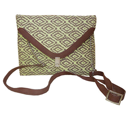 spice art cross-body handbags canvas cotton clutch green