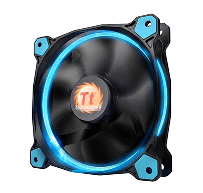 thermaltake (cl-f058-pl12bu-a) riing 12 high static pressure led radiator fan (blue)