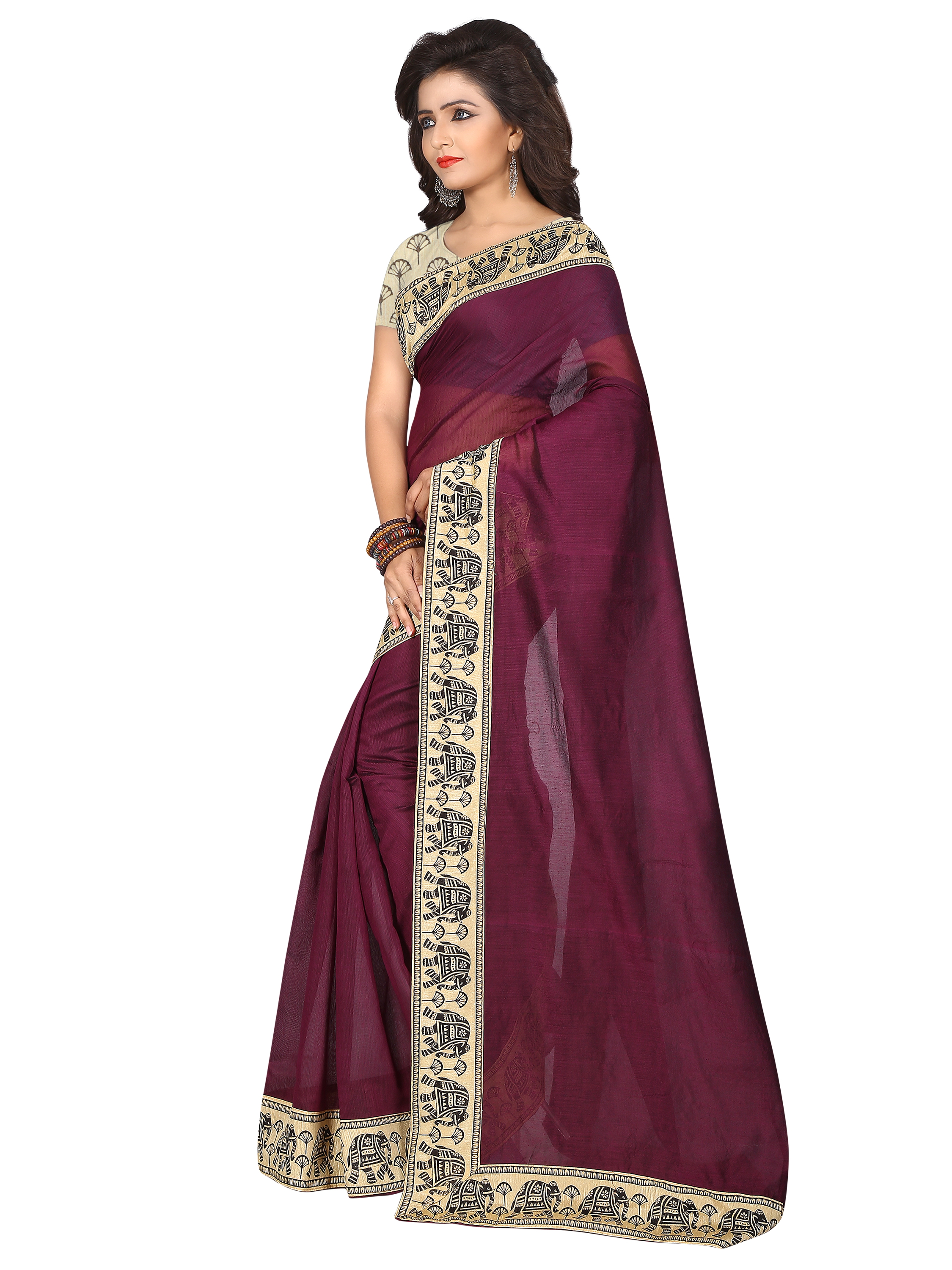 traditional south indian chanderi cotton saree