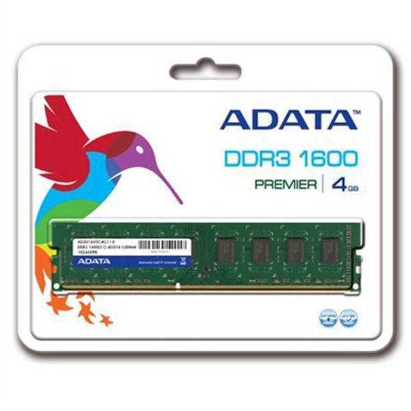 ADATA DDR3 4 GB (1 x 4 GB) PC RAM (AD3U1600C4G11-R)