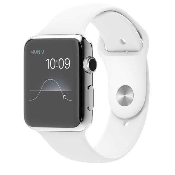 Apple Watch Sport, Silver Aluminum Case/White Band, 42mm