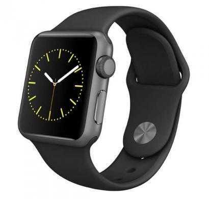 apple watch sport 38mm space gray aluminum case with black sport band