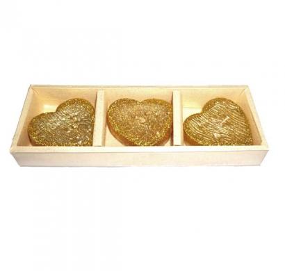 heart floating candle set of 3