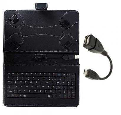 keyboard case ambrane a3-7 plus duo (black)with otg cable