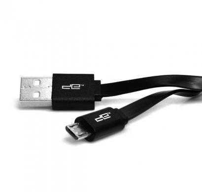 micro usb flat cable black deca-1001f(blk)