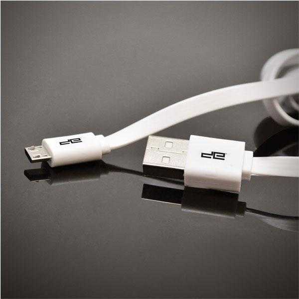 Micro USB Flat Cable White DECA-1001FWHT