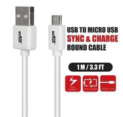 micro usb round cable white deca-1001r(wht)