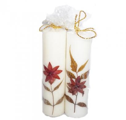 scented natural piller candles pack of 2