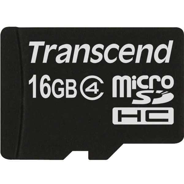 Transcend 16 GB Class 4 MicroSDHC Card (TS8GUSDC4)