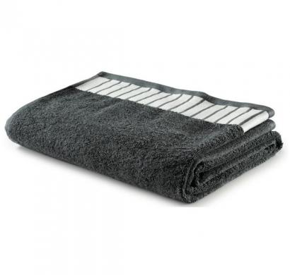 trident charcoal grey cotton bath towel