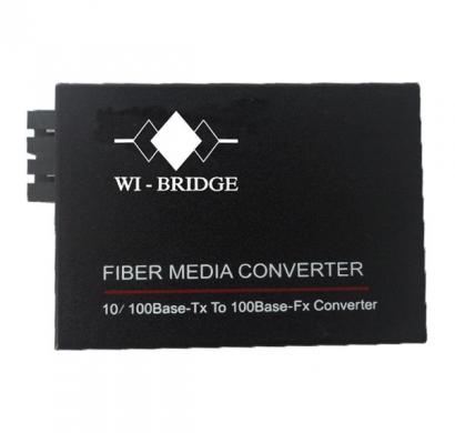 wi - bridge fiber media converter-20km- 100basetx to 100basefx