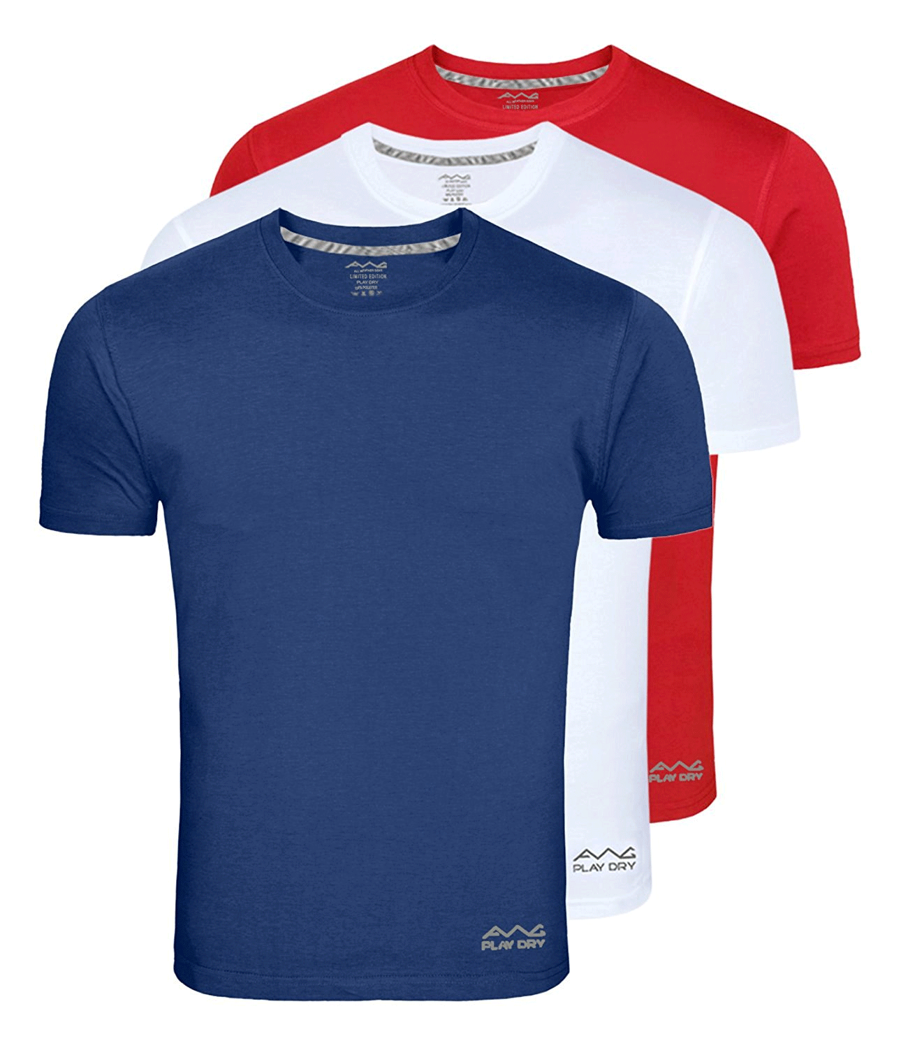 100ANB AWG (150 GSM) Drifit Performance Sports Round Neck T-shirt Red