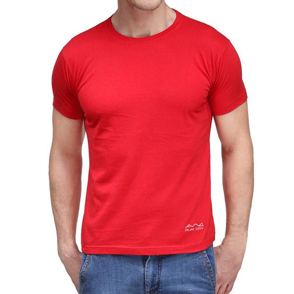 100ANB AWG (150 GSM) Drifit Performance Sports Round Neck T-shirt Red