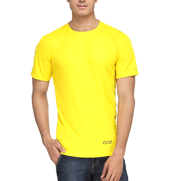 AWG 100ANB (150 GSM) Drifit Performance Sports Round Neck T-shirt Yellow