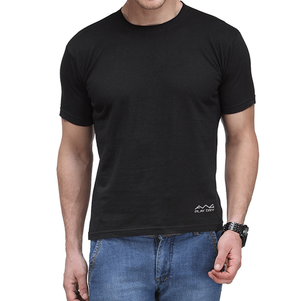 AWG 100ANB (150 GSM) Drifit Performance Sports Round Neck T-shirt Black
