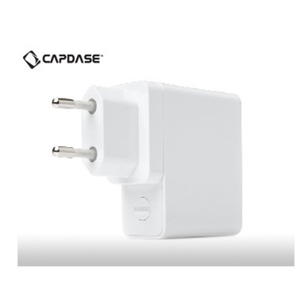 Capdase (ADCB-AR02) Dual USB Power Adapter Ampo R2 -World Plugs For iPad/iPhone/iPod (White)