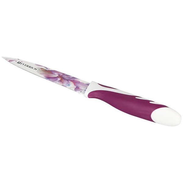 Cosmosgalaxy I3394-B Printed Stainless Steel Utility Kitchen Knife, Purple