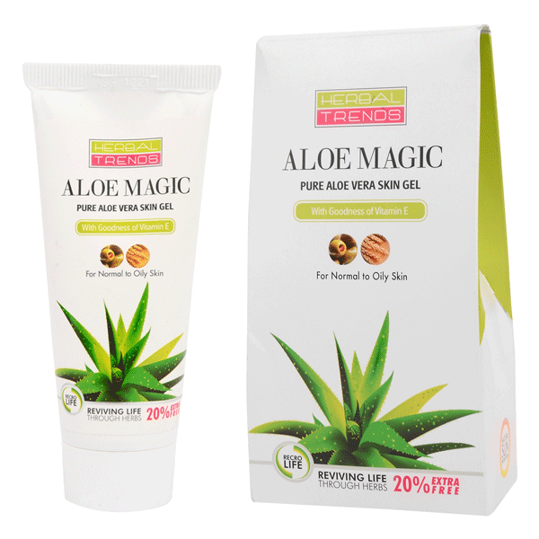 Herbal Trends Pure Aloe Vera Skin Gel (with Vitamin-E) - Oily Skin