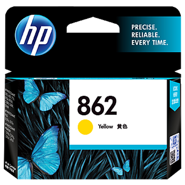 HP 862 Yellow Ink Cartridge - CB320ZZ, 1 Year Warranty