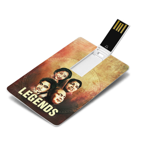 Saregama Music Card Legend (320 Kbps MP3 Audio) 4 GB USB Memory Stick