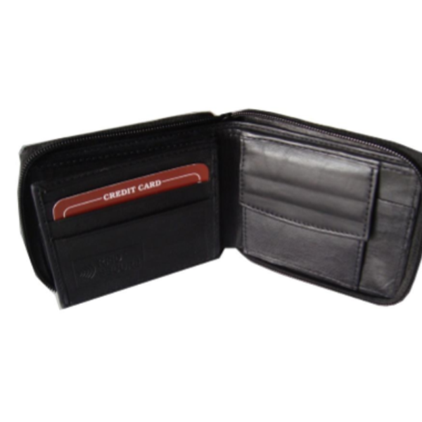 Saw - 1026, Bi-Fold Wallet Leather, Black