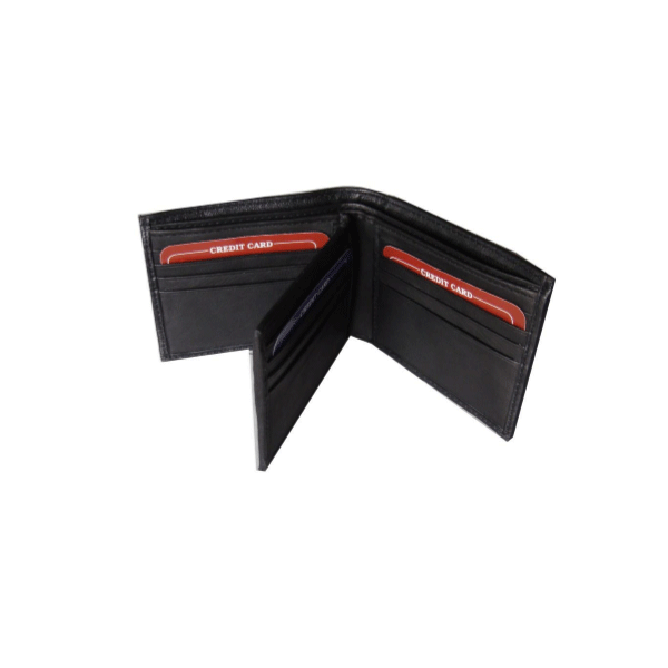Saw 1010 Bi-fold Leather RFID SECURED Wallet Black