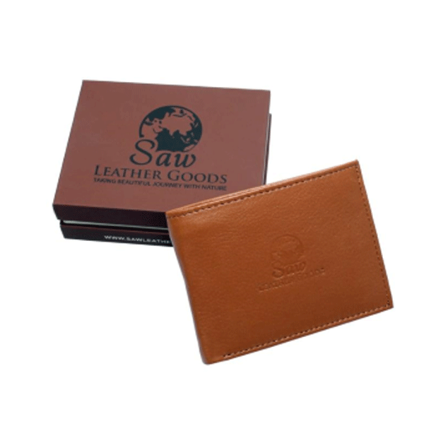 Saw 012 leather Wallet Brown