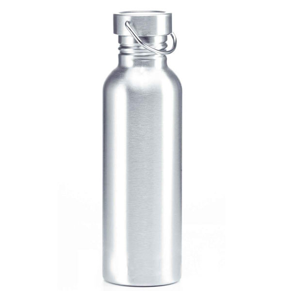 Steel Fridge Bottle with Steel Holder Single Wall 800 ML