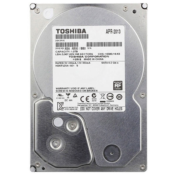 TOSHIBA (DT01ABA100V) 1TB Storage Surveillance AV Hard Drive
